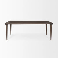 Suvan Dining Table Medium-Dark Brown Wood | 84"