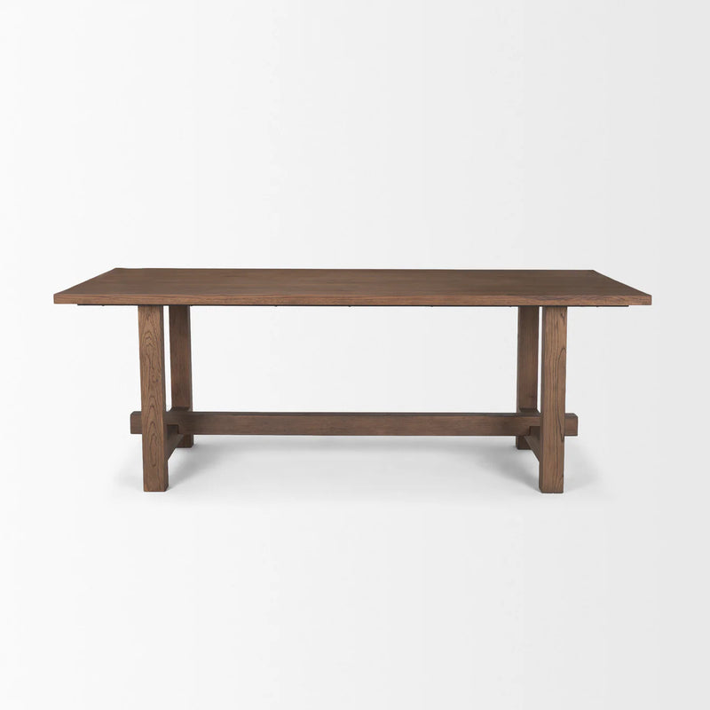 Suke Dining Table Medium Brown Wood | 84"
