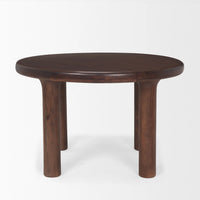 Soma Dining Table Red Brown Wood