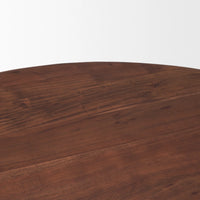 Soma Dining Table Red Brown Wood