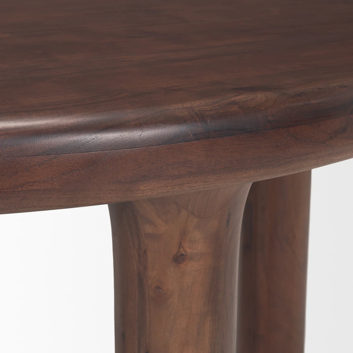 Soma Dining Table Red Brown Wood