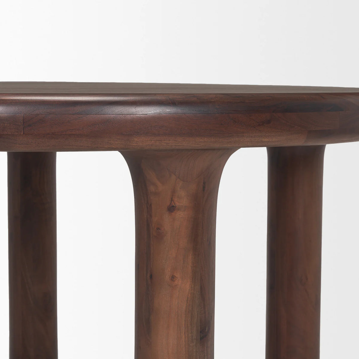 Soma Dining Table Red Brown Wood