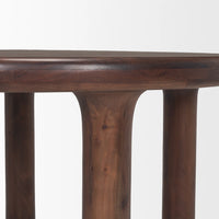Soma Dining Table Red Brown Wood