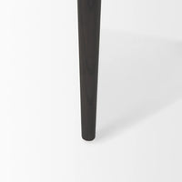 Toni Leather Dining Chair Dark Brown Wood | Leather