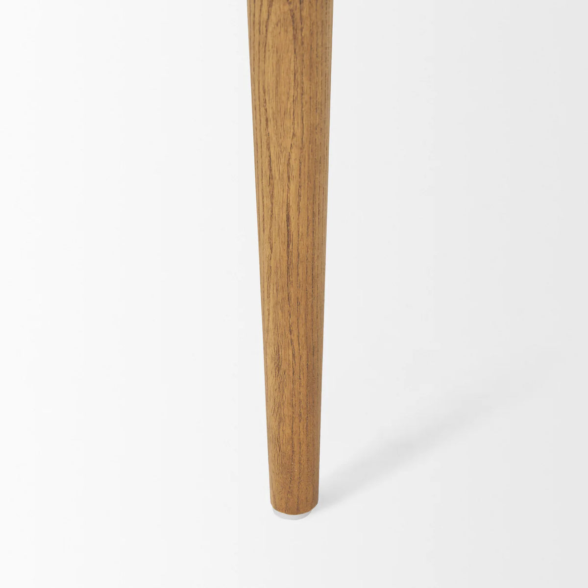 Toni Upholstered Dining Chair Light Brown Wood | Oatmeal Performance Fabric