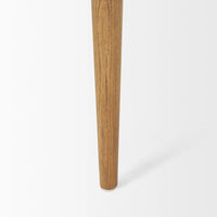 Toni Upholstered Dining Chair Light Brown Wood | Oatmeal Performance Fabric