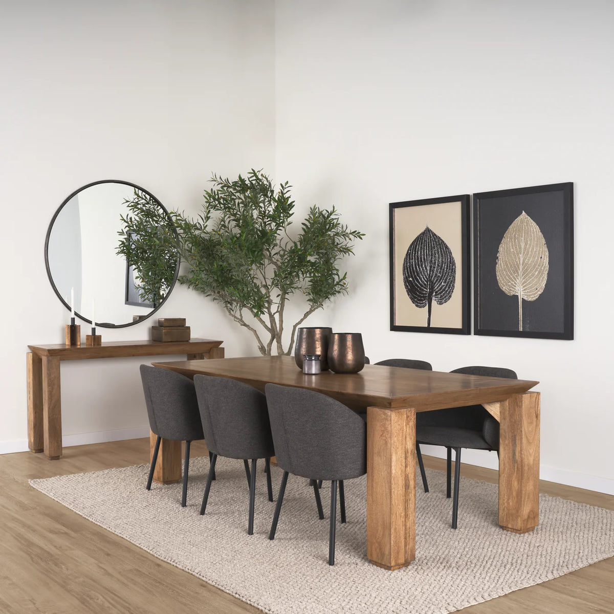 Sapphira Dining Table Brown Wood