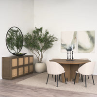 Sonomi Dining Table Medium Brown Wood