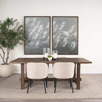 Suke Dining Table Medium Brown Wood | 84"