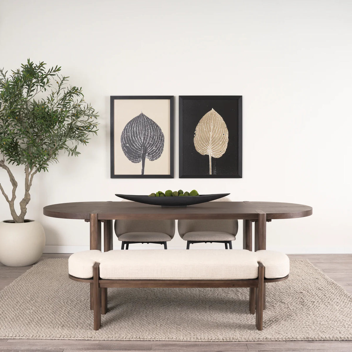 Sohan Dining Table Dark Brown Wood