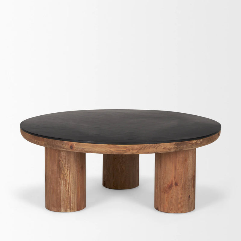 Tuscon Coffee Table Recycled Pine | Black Oak