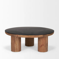 Tavi Coffee Table Brown Wood | Round