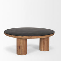 Tavi Coffee Table Brown Wood | Round