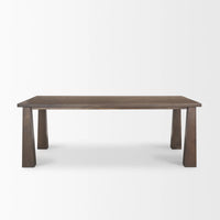 Wolcott Dining Table Dark Brown | Wood | 84"
