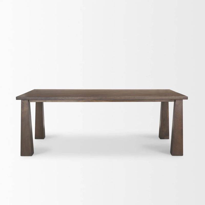 Wolcott Dining Table Dark Brown | Wood | 84"