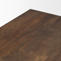 Wolcott Dining Table Dark Brown | Wood | 84"
