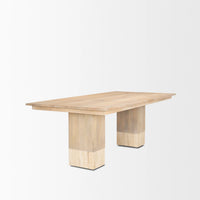 Shivon Dining Table Mango Wood | Travertine | 84"