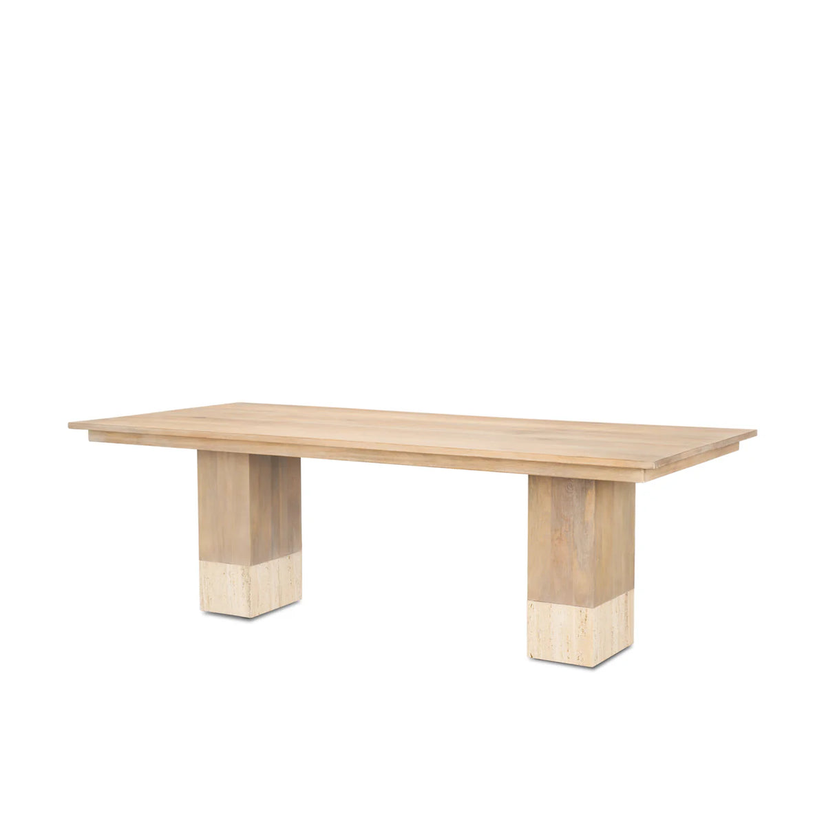 Shivon Dining Table Mango Wood | Travertine | 94"