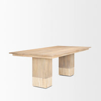 Shivon Dining Table Mango Wood | Travertine | 94"