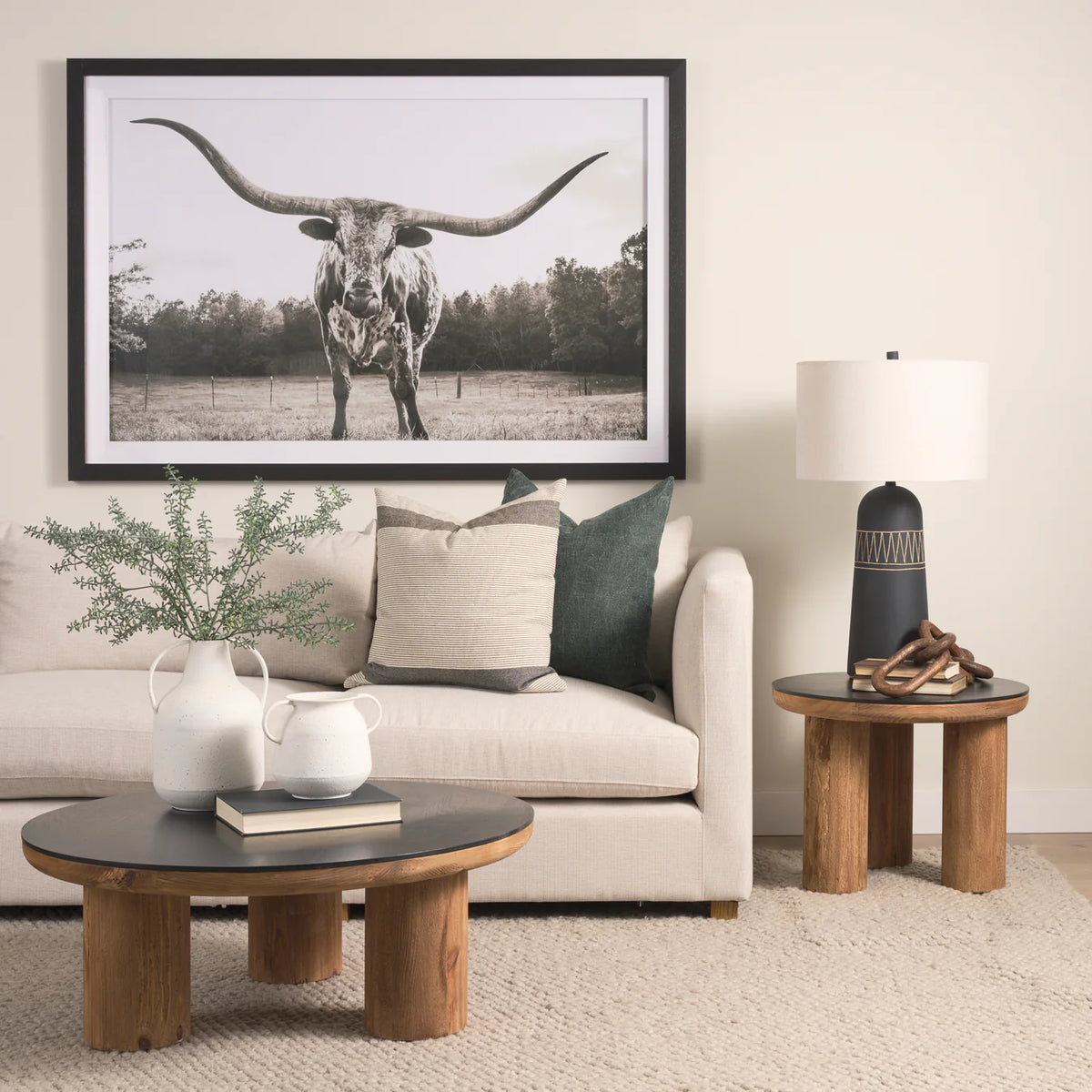 Tuscon Coffee Table Recycled Pine | Black Oak
