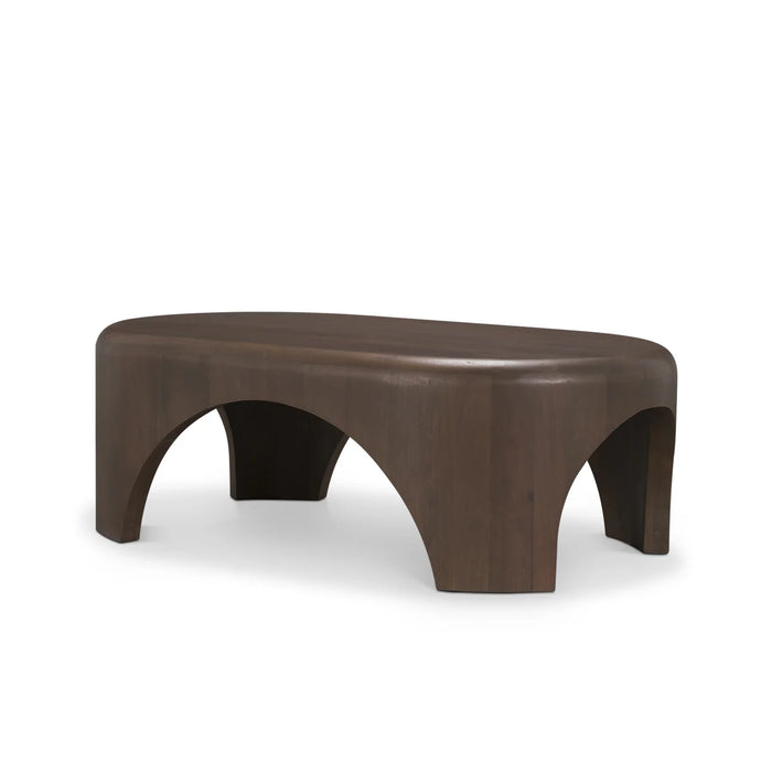 Shima Oval Coffee Table Dark Brown | Wood | Oval