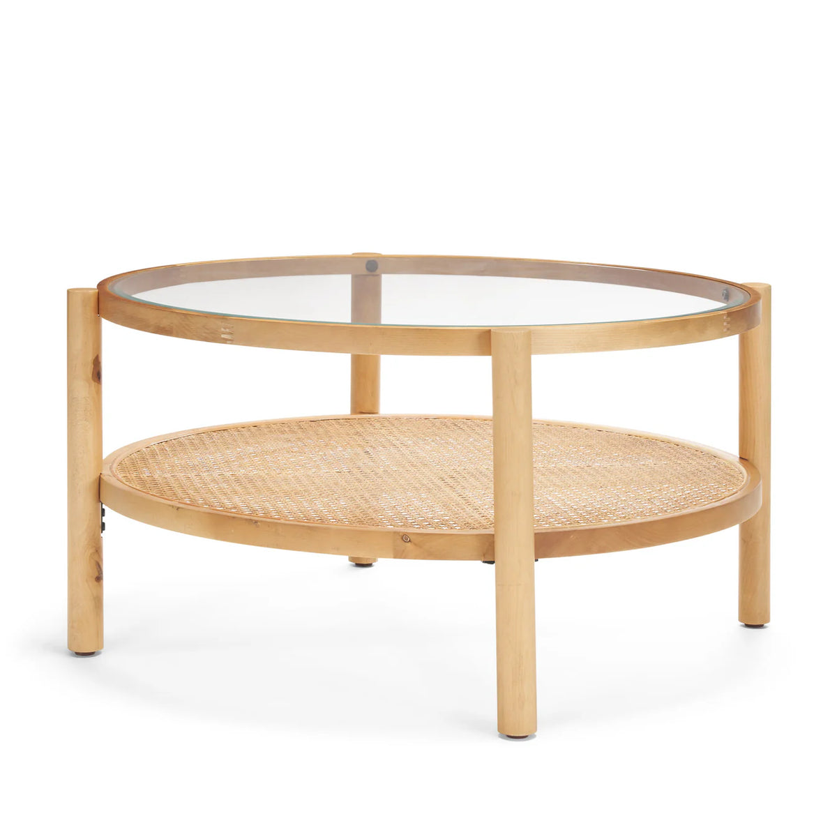 Weslyn Coffee Table Cane | Wood | Glass