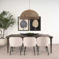 Suvan Dining Table Medium-Dark Brown Wood | 84"