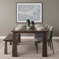 Wolcott Dining Table Dark Brown | Wood | 84"