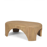 Shima Oval Coffee Table Light Brown | Wood | Oval