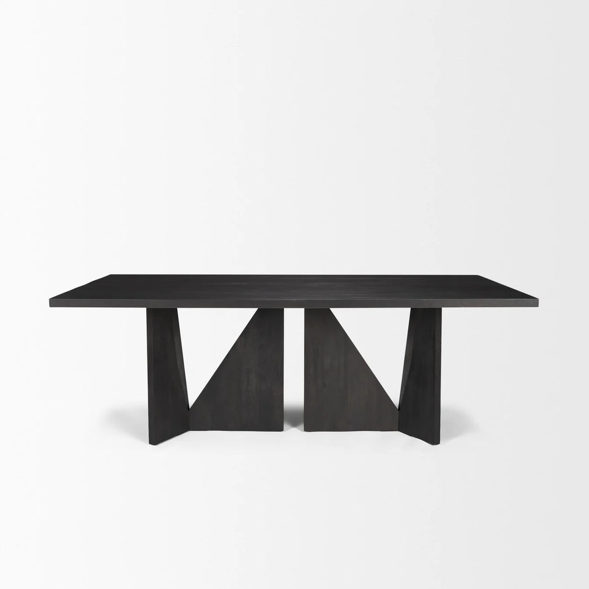 Tarro Rectangle Dining Table Black Wood | Rectangle
