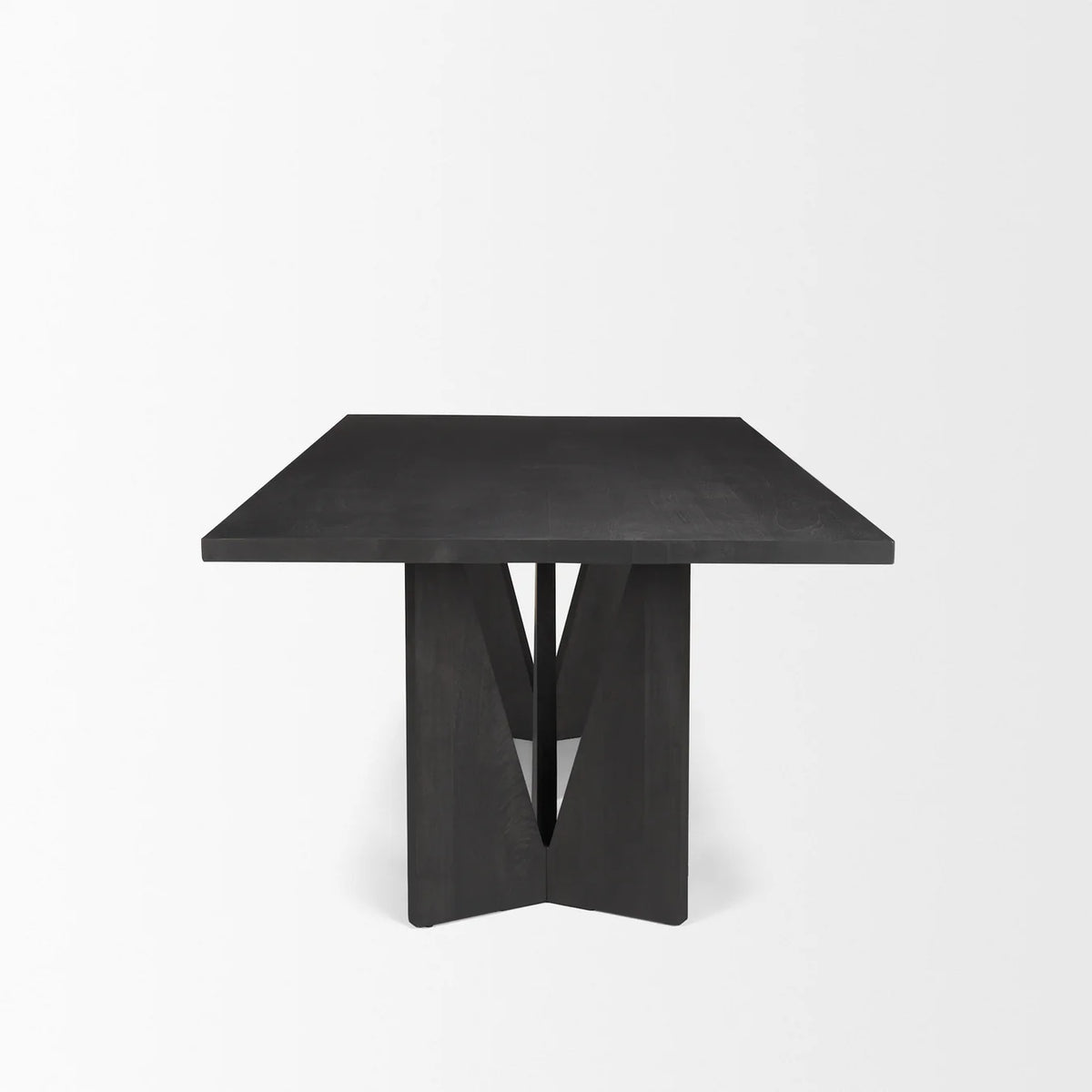 Tarro Rectangle Dining Table Black Wood | Rectangle