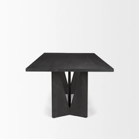 Tarro Rectangle Dining Table Black Wood | Rectangle