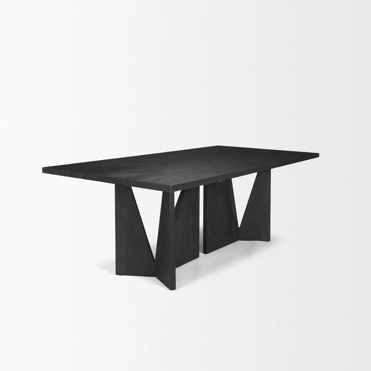 Tarro Rectangle Dining Table Black Wood | Rectangle