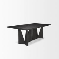 Tarro Rectangle Dining Table Black Wood | Rectangle