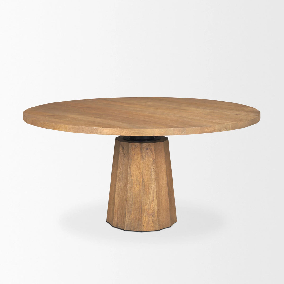 Swanson Round Dining Table Light Brown Wood