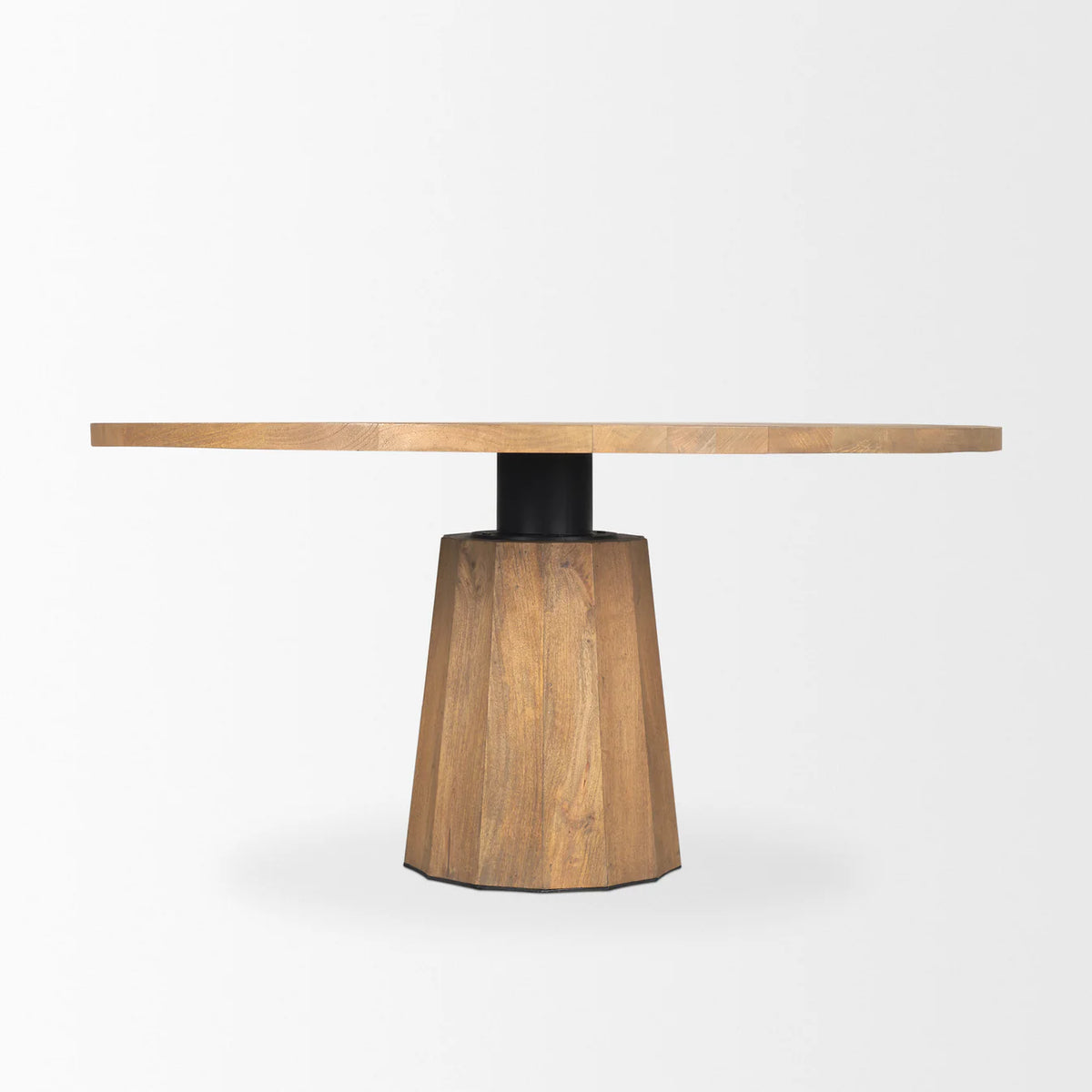 Swanson Round Dining Table Light Brown Wood