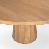 Swanson Round Dining Table Light Brown Wood