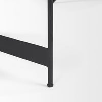 Wade Coffee Table Travertine | Black Metal