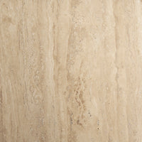 Wade Coffee Table Travertine | Black Metal