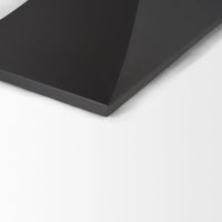 Maxton Dining Table Dark Brown Wood | Dark Gunmetal