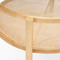 Weslyn Coffee Table Cane | Wood | Glass