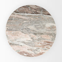 Allyson Dining Table Pink Marble | Brown Wood | 54"