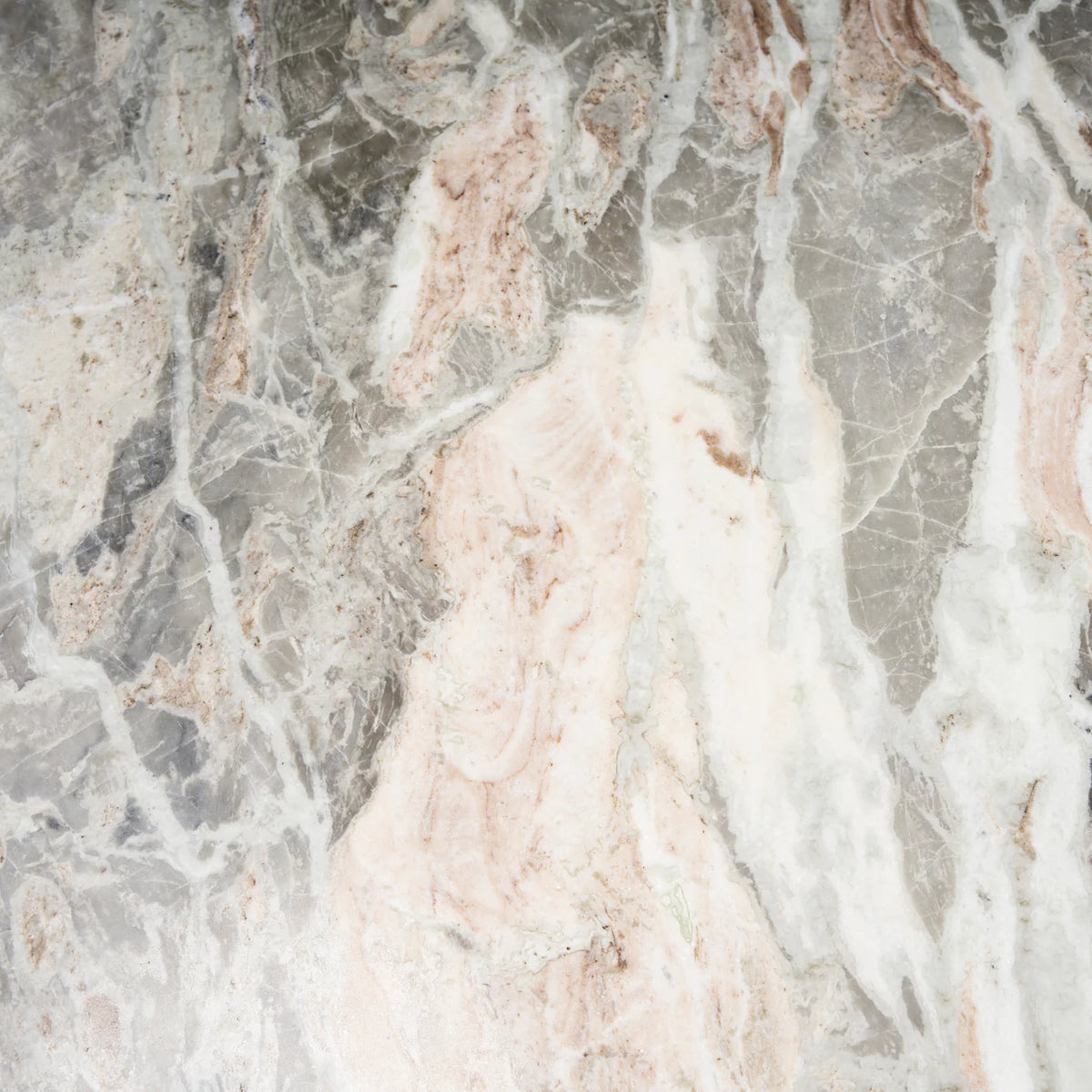 Allyson Dining Table Pink Marble | Brown Wood | 54"