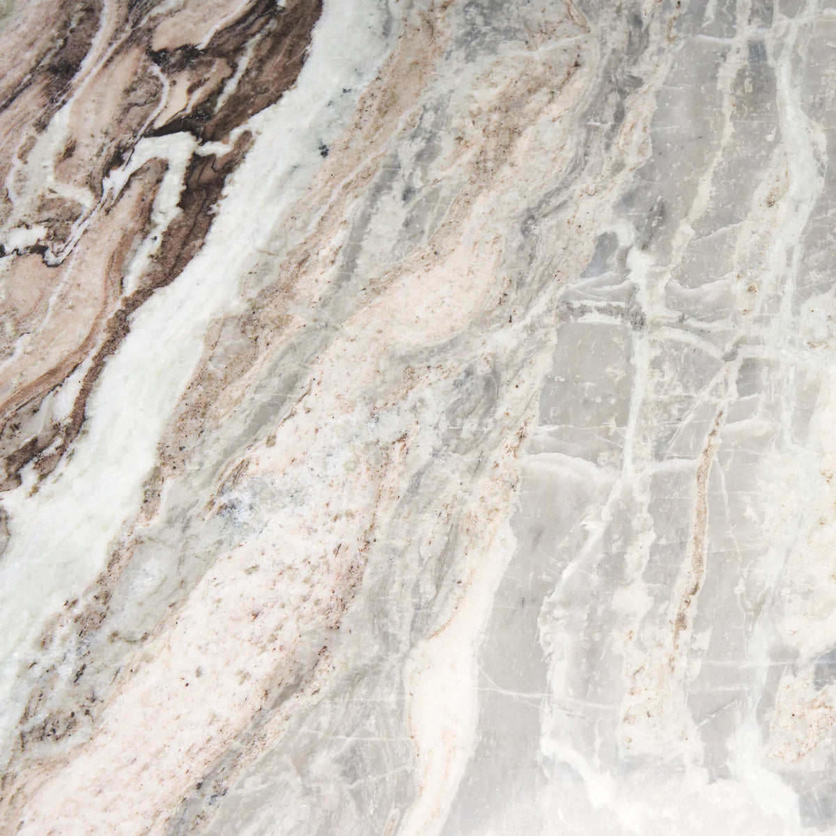 Allyson Dining Table Pink Marble | Brown Wood | 54"