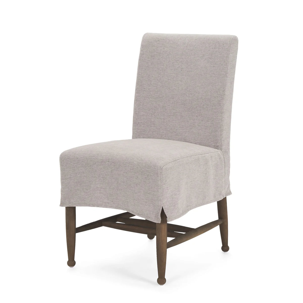 Whitley Dining Chair Grey Performance Fabric | Dark Brown Wood