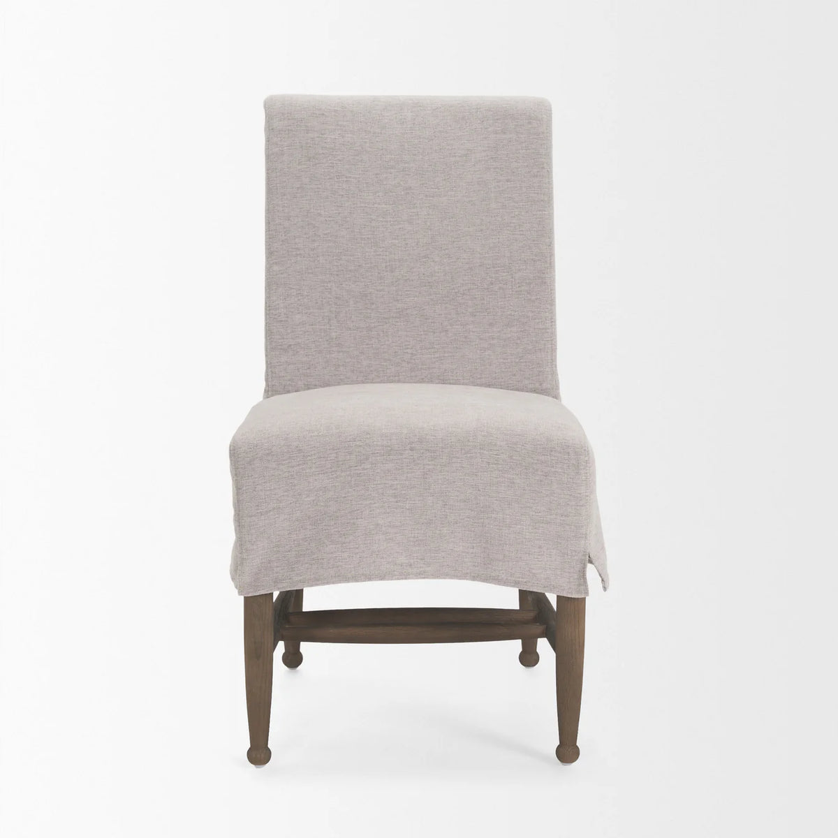Whitley Dining Chair Grey Performance Fabric | Dark Brown Wood