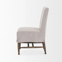Whitley Dining Chair Grey Performance Fabric | Dark Brown Wood