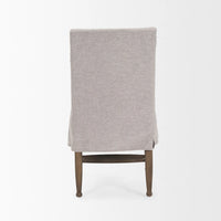 Whitley Dining Chair Grey Performance Fabric | Dark Brown Wood
