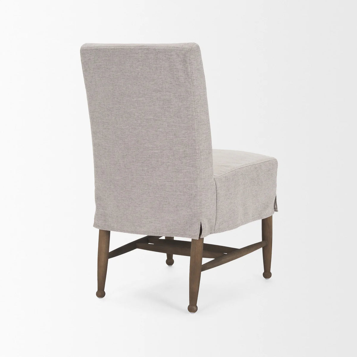 Whitley Dining Chair Grey Performance Fabric | Dark Brown Wood