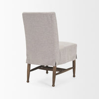 Whitley Dining Chair Grey Performance Fabric | Dark Brown Wood